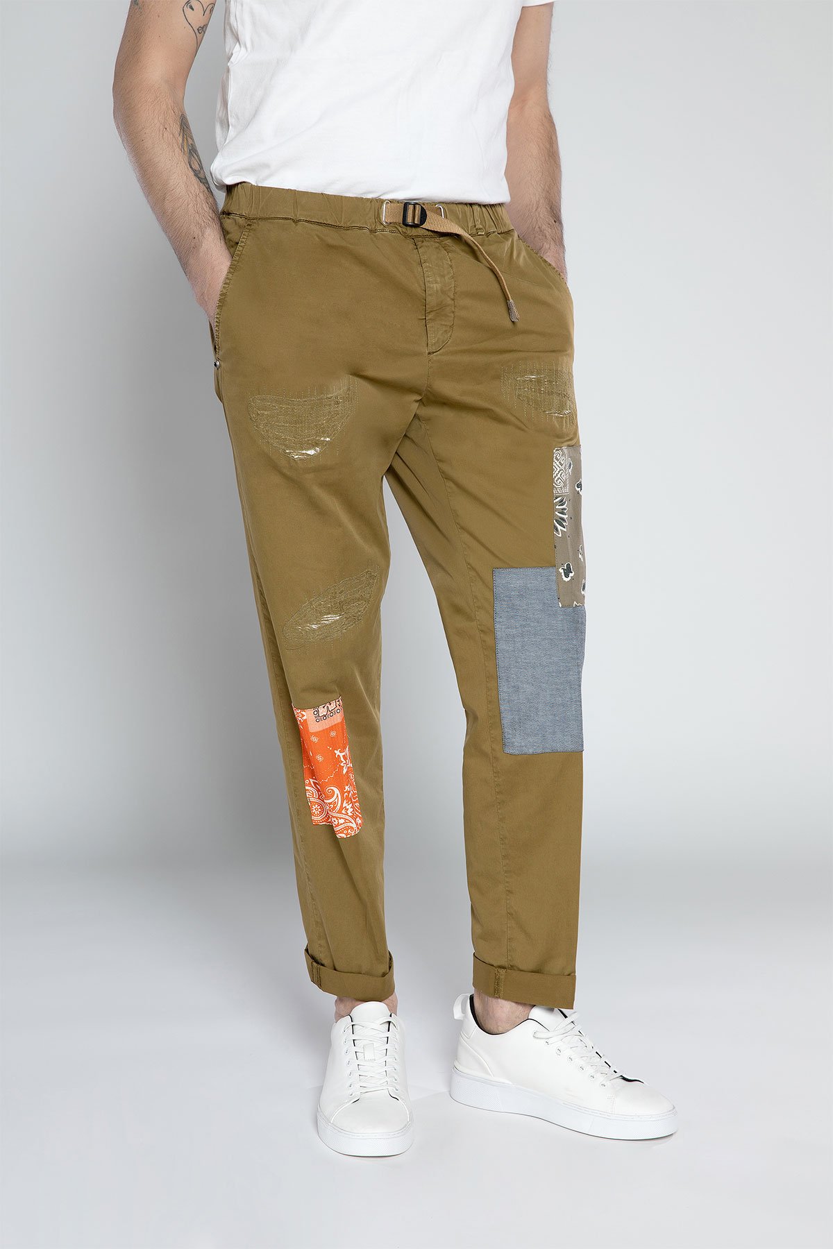 Sage Green Joggers Pant - White Sand